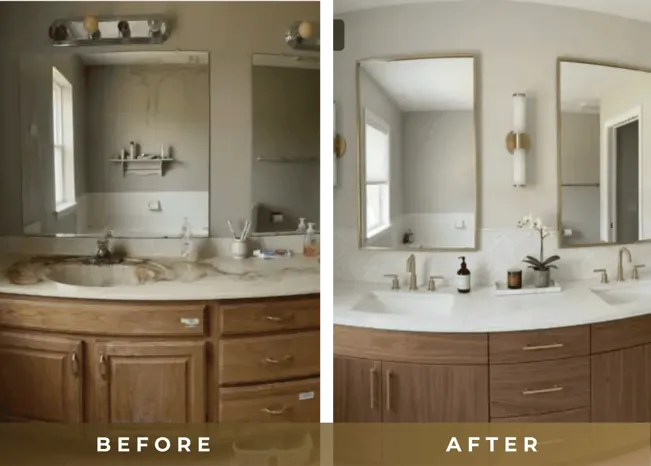 Before and After - Master Vanity Transformation